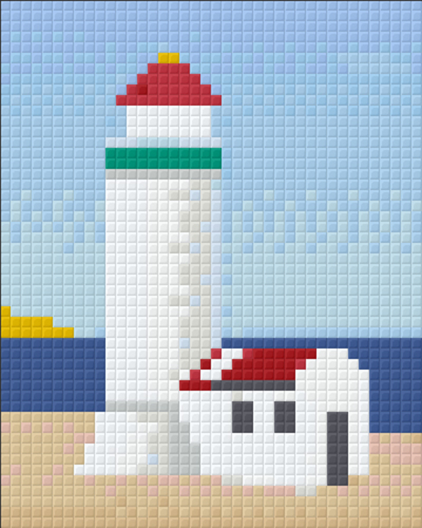 Lighthouse One [1] Baseplate PixelHobby Mini-mosaic Art Kit image 0